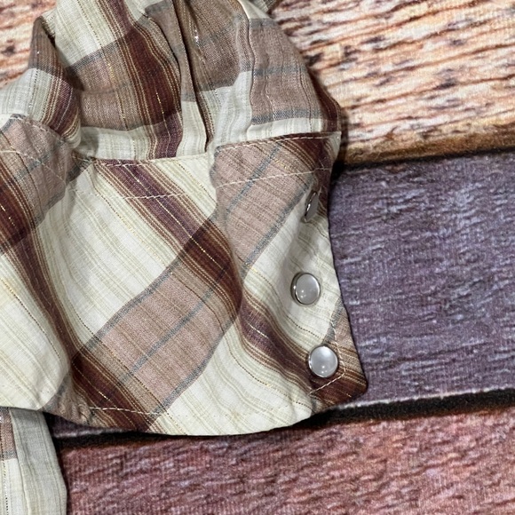 Vintage Envoy Western Rockabilly Button Down Plaid Button Down Shirt - Picture 3 of 5